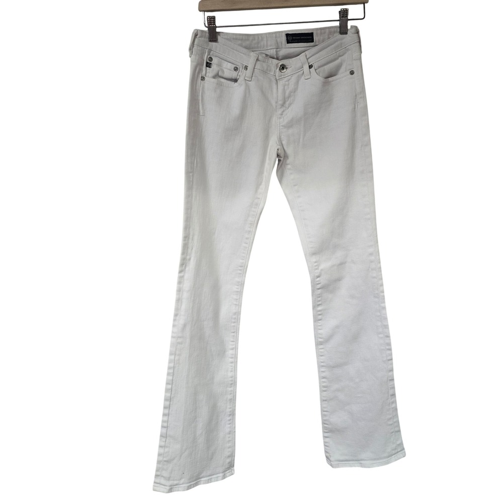 AG Adriano Goldschmied Angel Bootcut Jeans Womens 27R White Cotton Stretch Denim